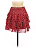 Intermix 100% Silk Red Silk Skirt Size M - photo 2