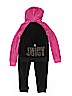 Juicy Couture 100% Cotton Graphic Color Block Black Zip Up Hoodie Size 10 - photo 2