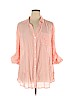 Velvet Heart 100% Rayon Pink Long Sleeve Button-Down Shirt Size 1X - photo 1
