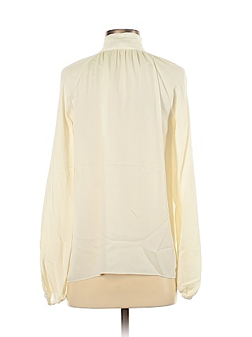Theory Long Sleeve Silk Top (view 2)
