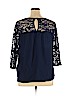 Old Navy 100% Rayon Blue 3/4 Sleeve Blouse Size XL - photo 2