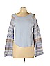 Free People Blue Pullover Sweater Size L - photo 1