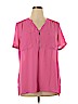 Apt. 9 100% Polyester Pink Short Sleeve Blouse Size XL - photo 1