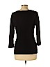 H&M 100% Viscose Black 3/4 Sleeve Top Size L - photo 2