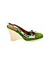 Coach 100% Leather Green Wedges Size 7 - photo 1