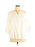 Honey Belle White 3/4 Sleeve Henley Size 1X - photo 1