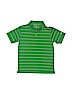 Nike Golf 100% Polyester Stripes Green Short Sleeve Polo Size S (kids) - photo 1