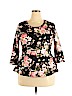 Assorted Brands Black 3/4 Sleeve Top Size 2X - photo 1