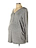 Motherhood Gray Long Sleeve Henley Size L - photo 1