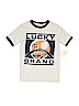 Lucky Brand 100% Cotton Graphic Tan Short Sleeve T-Shirt Size S (youth) - photo 1