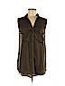 H&M 100% Polyester Green Sleeveless Blouse Size 8 - photo 1