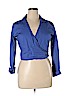Willi Smith Blue Long Sleeve Blouse Size XL - photo 1