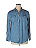 A New Day 100% Lyocell Blue Long Sleeve Button-Down Shirt Size XL - photo 1
