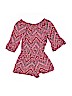 Justice 100% Rayon Print Pink Romper Size 10 - photo 2