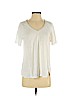 Cynthia Rowley TJX 100% Linen White Short Sleeve Top Size S - photo 1