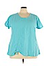 Assorted Brands 100% Cotton Blue Short Sleeve Top Size 3X - photo 1