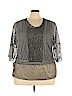Simply Couture Gray 3/4 Sleeve Top Size 3X - photo 1