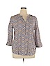 grand & greene 100% Rayon Blue Long Sleeve Blouse Size XL - photo 1