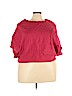 Zanzea Collection 100% Cotton Red Short Sleeve Top Size 3X - photo 1