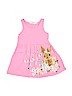 H&M 100% Cotton Graphic Pink Dress Size 1 1/2-2Y - photo 1