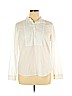 Old Navy 100% Cotton White Long Sleeve Blouse Size XL - photo 1