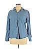 Old Navy 100% Cotton Blue Long Sleeve Button-Down Shirt Size XL - photo 1