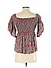 Hollister 100% Viscose Brown Short Sleeve Blouse Size S - photo 2