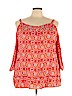 New Directions Red Short Sleeve Blouse Size 3X - photo 1