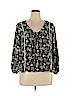 Knox Rose 100% Rayon Black Long Sleeve Blouse Size XL - photo 1