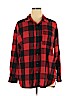 Old Navy 100% Cotton Red Long Sleeve Button-Down Shirt Size XL - photo 1