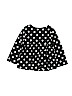 Gap Kids 100% Cotton Polka Dots Black Long Sleeve Blouse Size 10 - photo 2