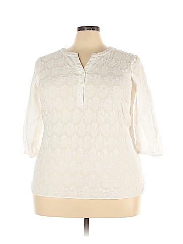 Talbots 3/4 Sleeve Button-Down Shirt (view 1)