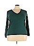 Lord & Taylor 100% Cashmere Green Cashmere Pullover Sweater Size 2X - photo 1