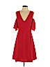 Club Monaco 100% Polyester Red Cocktail Dress Size 4 - photo 1
