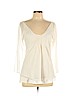 Brunello Cucinelli Ivory 3/4 Sleeve Top Size L - photo 1