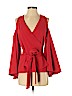 Alexis Red Long Sleeve Blouse Size S - photo 1