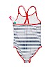Jantzen Metallic Stripes White One Piece Swimsuit Size 16 - photo 2