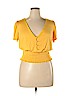 Forever 21 Yellow Short Sleeve Top Size 0X - photo 1