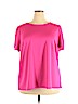Worthington 100% Polyester Pink Short Sleeve Top Size 2X - photo 1