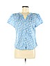 L.L.Bean 100% Cotton Blue Short Sleeve Blouse Size S (petite) - photo 1