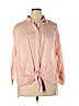 Express 100% Lyocell Pink Long Sleeve Blouse Size XL - photo 1