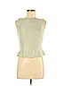 Carmen Marc Valvo Green Sleeveless Blouse Size 6 - photo 1