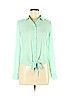 Candie's 100% Polyester Green Long Sleeve Blouse Size S - photo 1