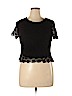 Bar III 100% Cotton Black Short Sleeve Blouse Size XL - photo 1