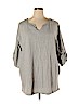 Woman Within Gray Short Sleeve T-Shirt Size 2X - photo 1