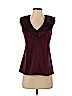 Ann Taylor 100% Polyester Burgundy Short Sleeve Blouse Size 2 (petite) - photo 1
