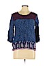 Lucky Brand 100% Rayon Blue Long Sleeve Blouse Size M - photo 1