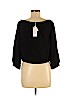 Candie's 100% Rayon Black 3/4 Sleeve Blouse Size M - photo 2