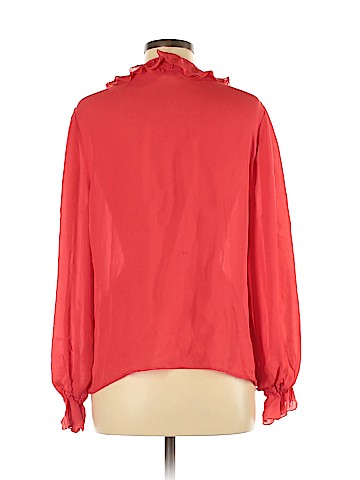 Neiman Marcus Long Sleeve Silk Top (view 2)