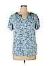 St. John's Bay Blue Short Sleeve Top Size XL - photo 1